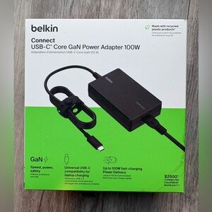 Belkin Connect 100W USB-C Core GaN Power Adapter, Fast-Charging Adapter